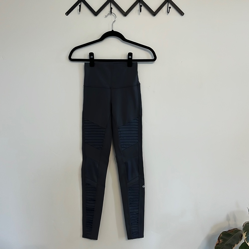 ALO Yoga High Waist Moto Legging with Mesh Inserts